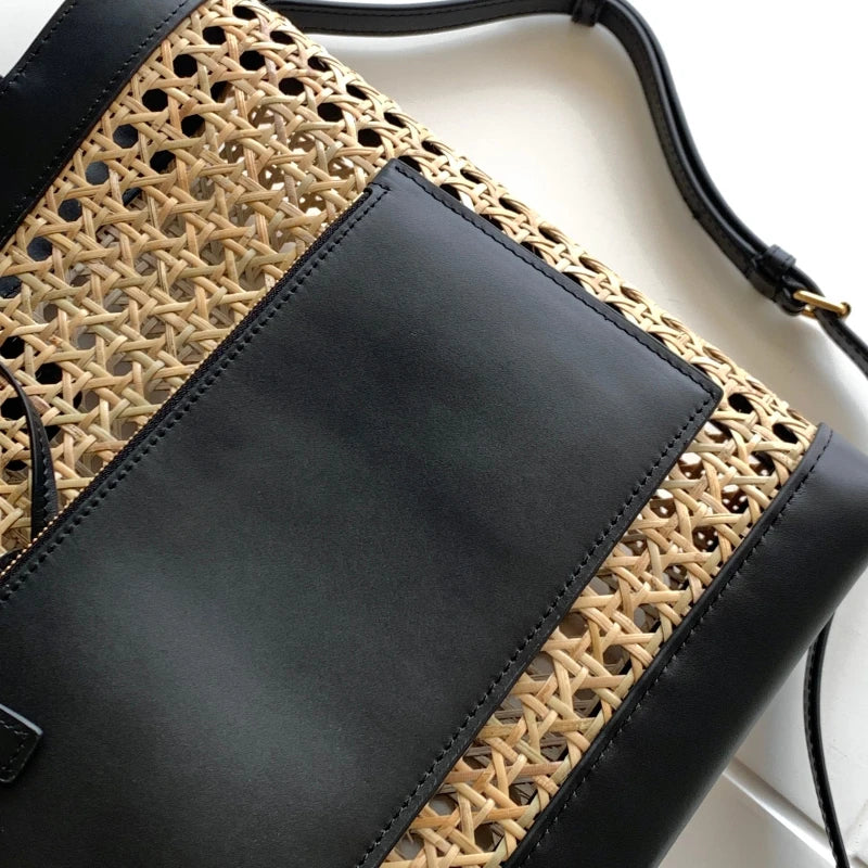 Tas Dames - Gevlochten Zomershopper met Contrast Detail | Chique