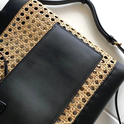 Tas Dames - Gevlochten Zomershopper met Contrast Detail | Chique