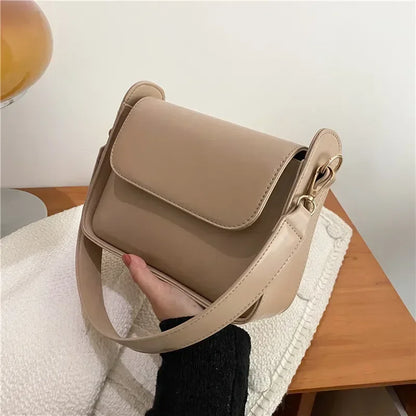 Schoudertas Dames - Crossbody met Flap en Gouden Details | Chique