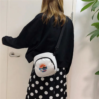 Tas Dames - Mini Crossbody met Haai Borduursel en Rits | Casual