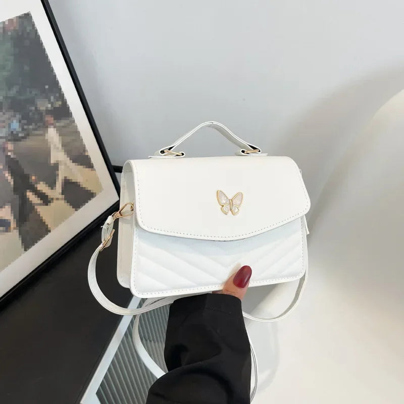 Handtas Dames - Mini Tas met Vlinder en Gewatteerde Flap | Chique