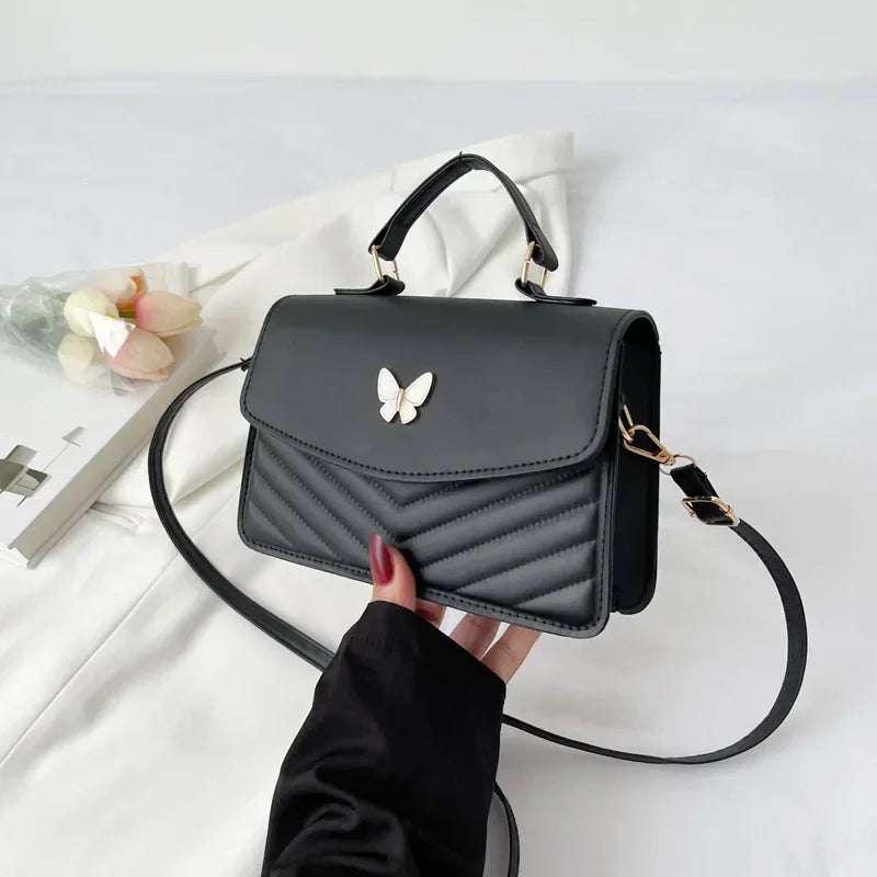 Handtas Dames - Mini Tas met Vlinder en Gewatteerde Flap | Chique