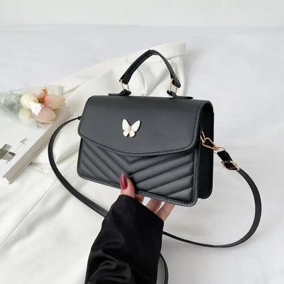 Handtas Dames - Mini Tas met Vlinder en Gewatteerde Flap | Chique