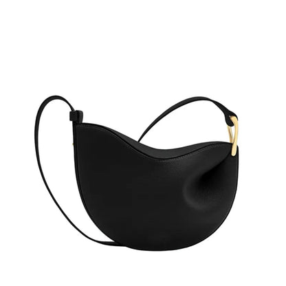 Tas Dames - Halfmaan Crossbody met Gouden Hardware | Minimalistisch