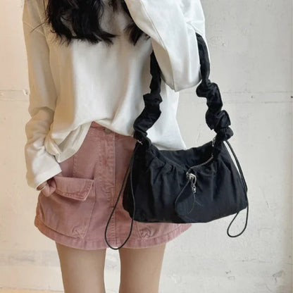 Schoudertas Dames - Gewatteerde Tas met Gerimpeld Detail | Casual