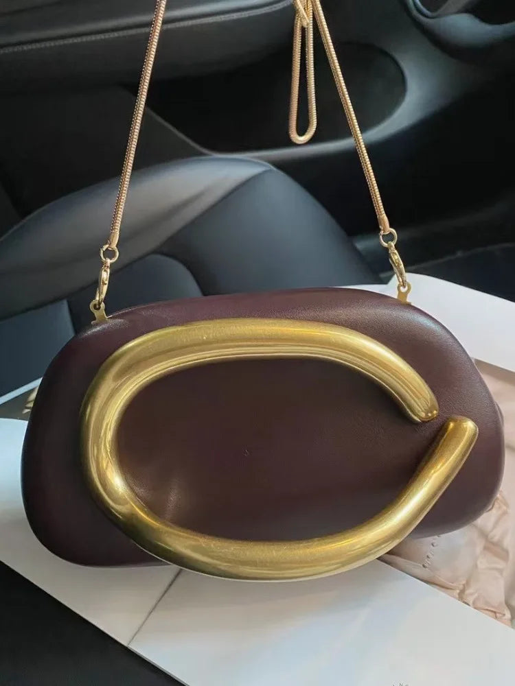 Tas Dames - Clutch met Gouden Detail | Chique