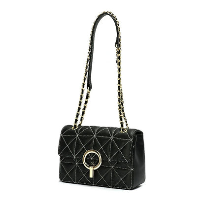 Tas Dames - Gewatteerde Schoudertas met Gouden Ketting | Elegant