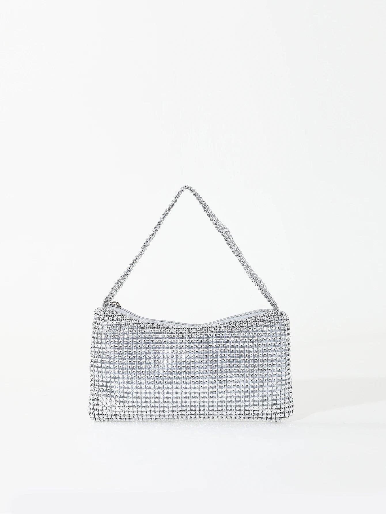 Tas Dames - Glinsterende Avondtas met Strass Ketting | Feest
