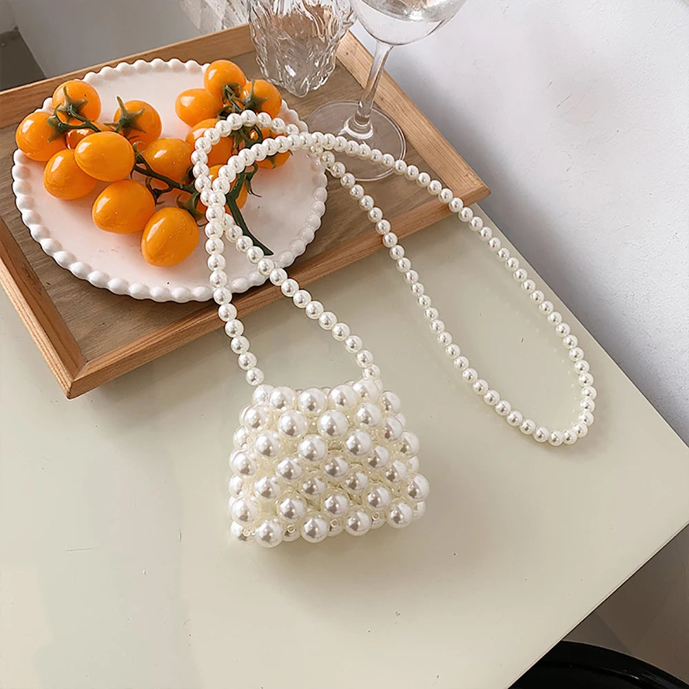Tas Dames - Mini Handtas Volledig Bezet met Parels | Chique