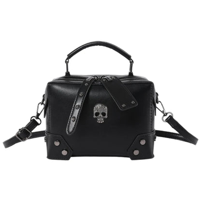 Tas Dames - Crossbody met Schedel Detail en Zilveren Studs | Casual
