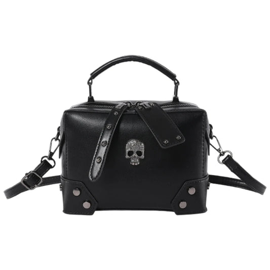 Tas Dames - Crossbody met Schedel Detail en Zilveren Studs | Casual