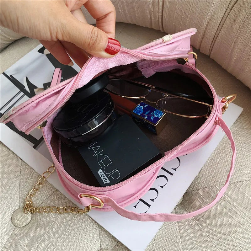 Tas Dames - Ronde Crossbody met Bloemen Borduursel | Zomer