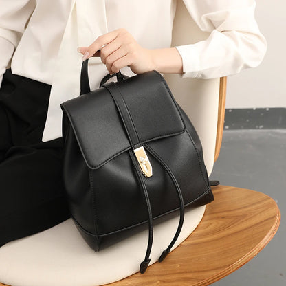 Rugzak Dames - Compacte Tas met Flapsluit en Contrast Detail | Casual