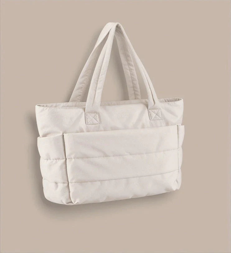 Tas Dames - Lichtgewicht Tote Bag met Zijvakken en Dubbele Hengsels