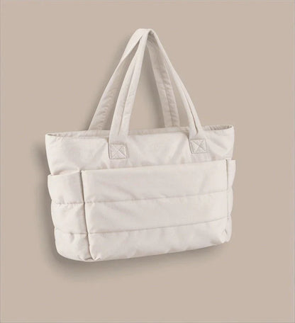 Tas Dames - Lichtgewicht Tote Bag met Zijvakken en Dubbele Hengsels