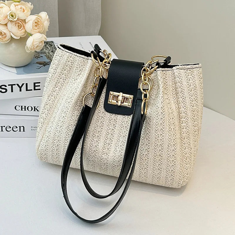 Tas Dames - Pluche Schoudertas met Handvat en Riem | Casual