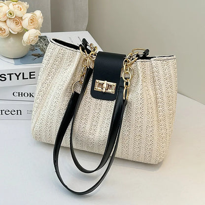 Tas Dames - Pluche Schoudertas met Handvat en Riem | Casual