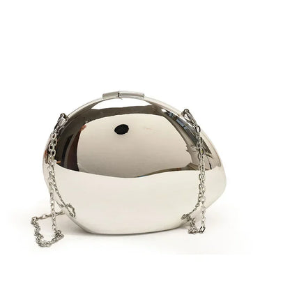 Tas Dames - Metallic Avondtasje met Gouden Ketting | Feestelijk