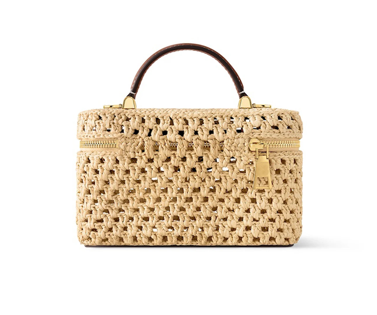 Handtas Dames - Gevlochten Zomertas met Gouden Rits | Zomer