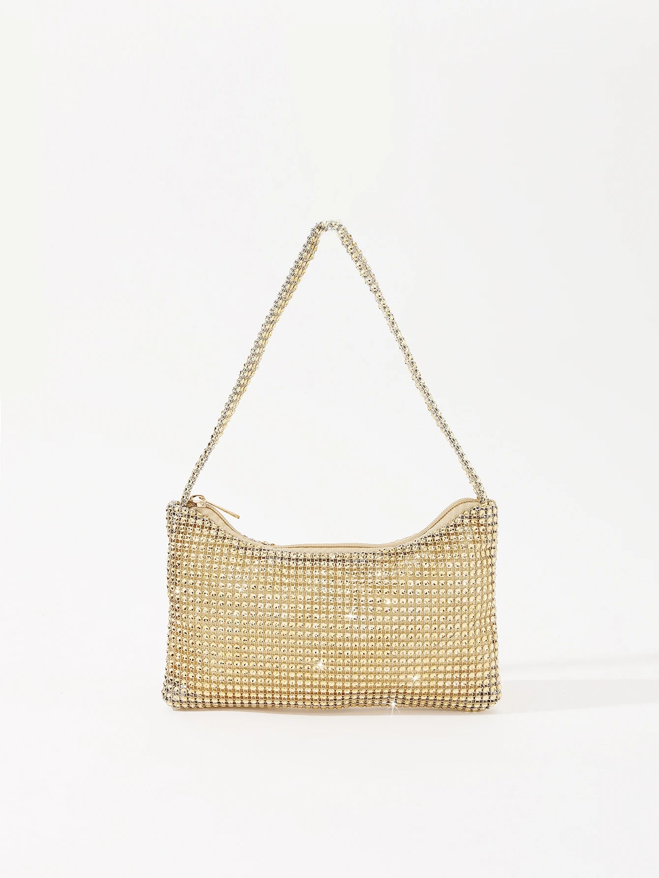 Tas Dames - Glinsterende Avondtas met Strass Ketting | Feest