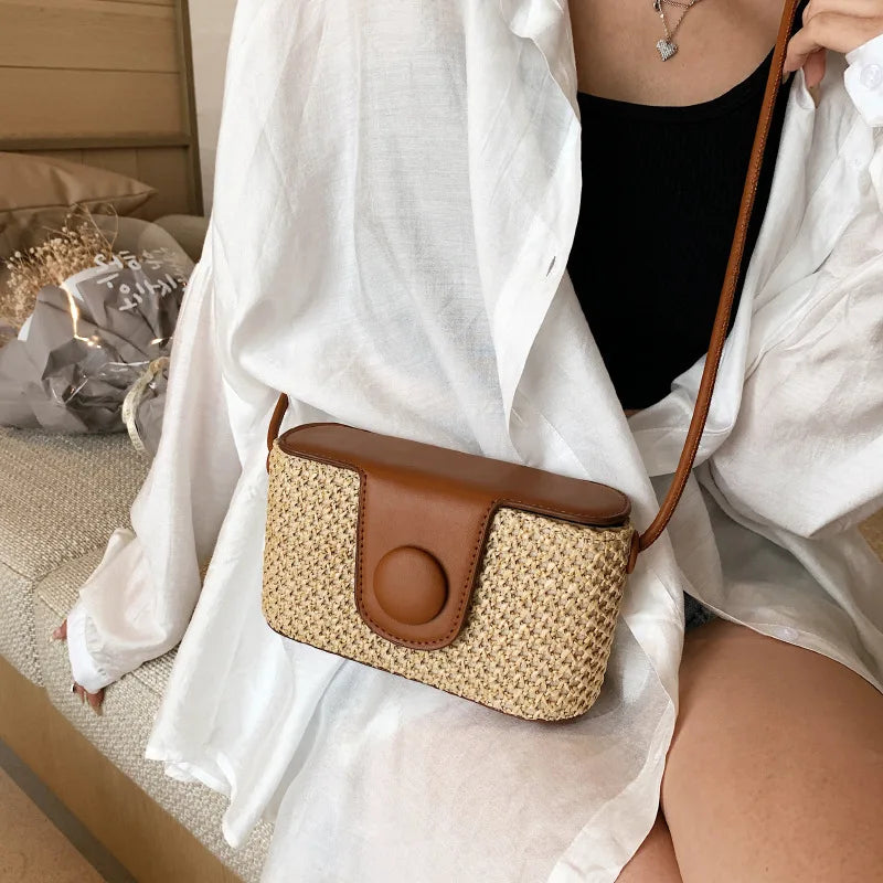 Tas Dames - Gevlochten Crossbody met Draagsluiting | Zomer