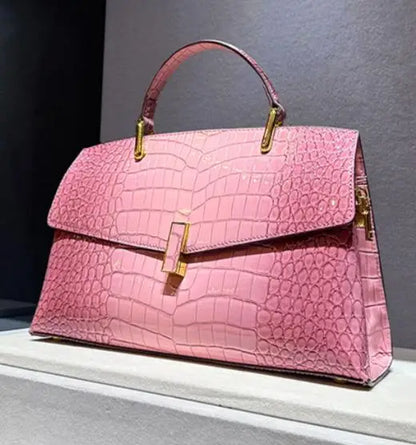 Tas Dames - Flap Tas met Logo Band en Bedeltje | Chique