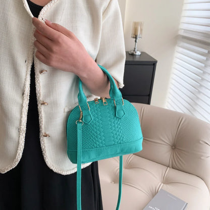 Tas Dames - Handtas met Krokodilprint en Gouden Dubbele Rits | Chique