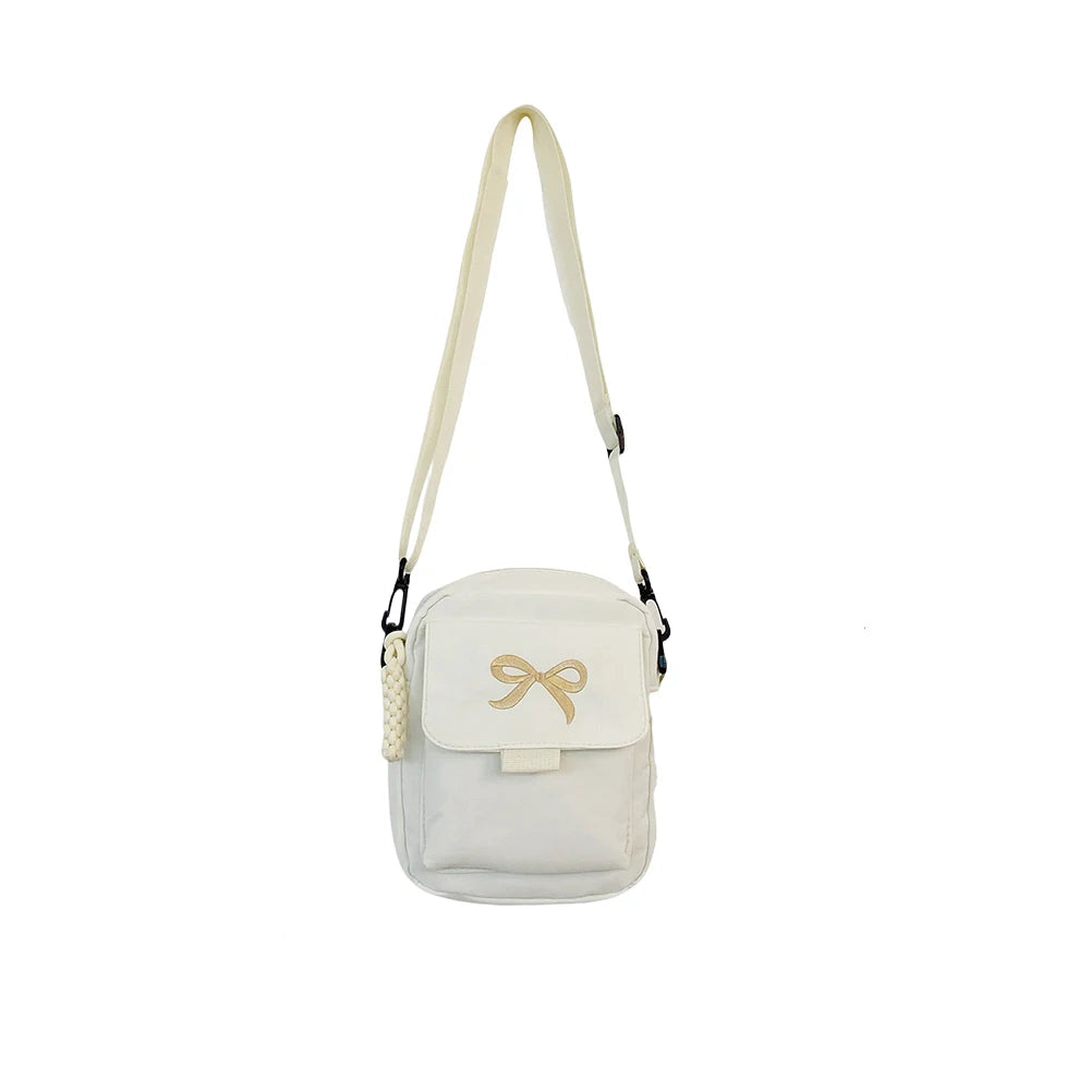 Tas Dames - Mini Crossbody met Strik Print en Brede Riem | Casual
