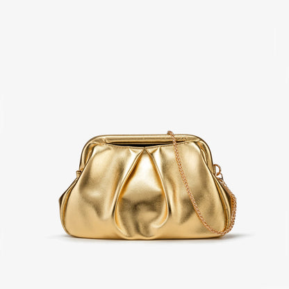 Handtas Dames - Geplooide Avondtas met Ketting | Glamour