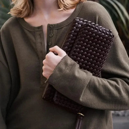 Tas Dames - Gevlochten Schoudertas met Verstelbare Riem | Chique