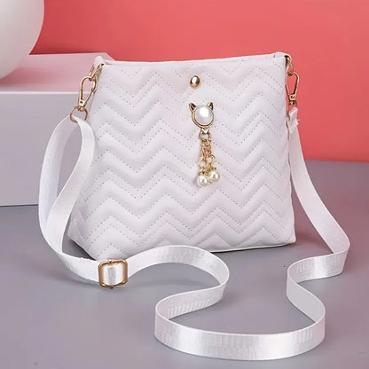 Tas Dames - Crossbody Schoudertas met Pareldetail | Casual