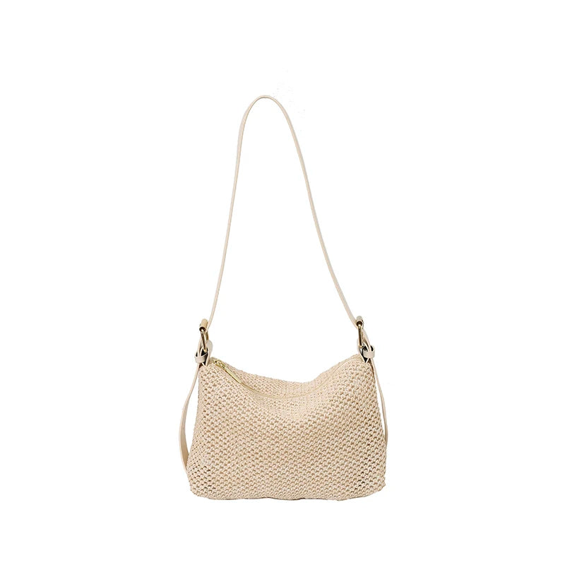 Tas Dames - Gevlochten Hobo Tas met Brede Schouderriem | Zomer