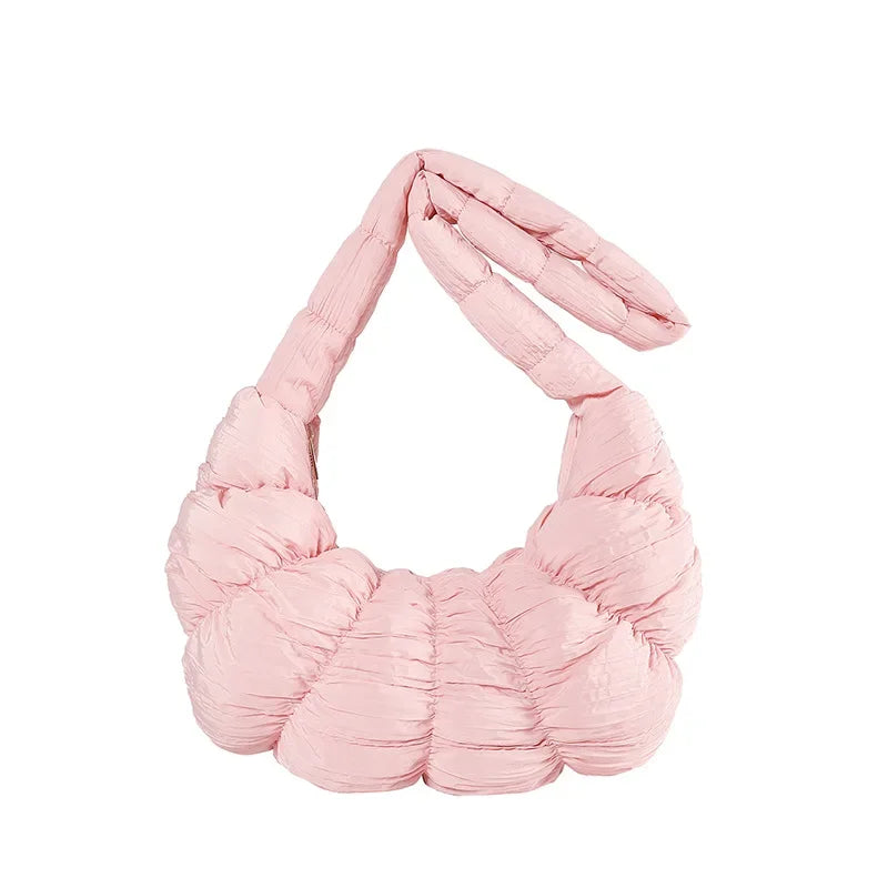 Tas Dames - Wolkvormige Handtas met Gerimpeld Design | Chique