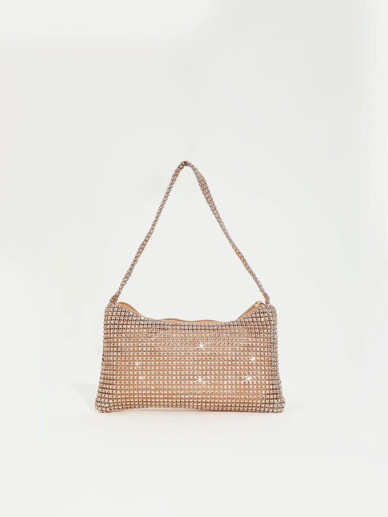 Tas Dames - Glinsterende Avondtas met Strass Ketting | Feest