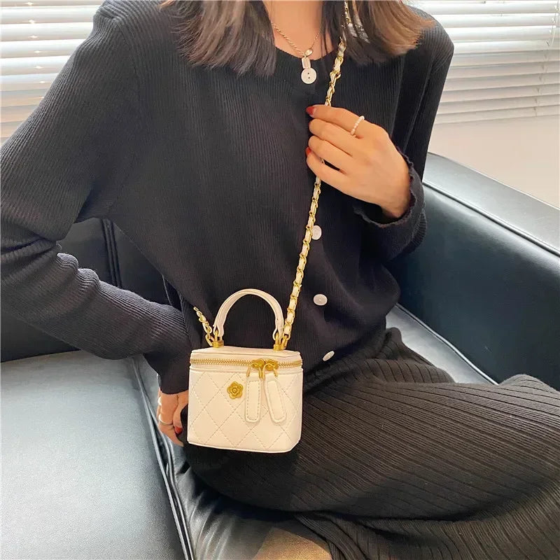 Handtas Dames - Gewatteerd met Ketting en Gouden Details | Chique