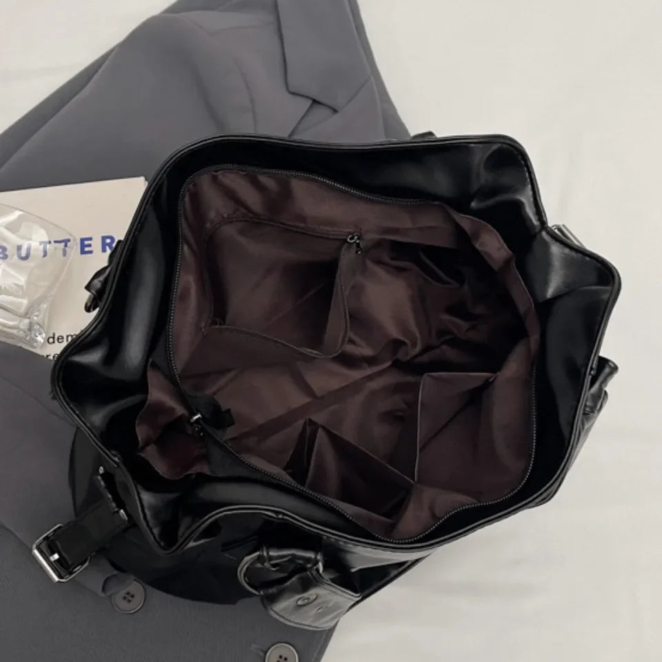 Tas Dames - Grote Schoudertas met Studs en Brede Band | Casual