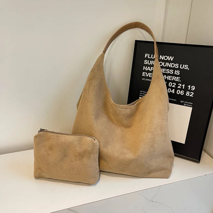 Tas Dames - Grote Zachte Hobo Bag met Enkele Schouderband | Casual