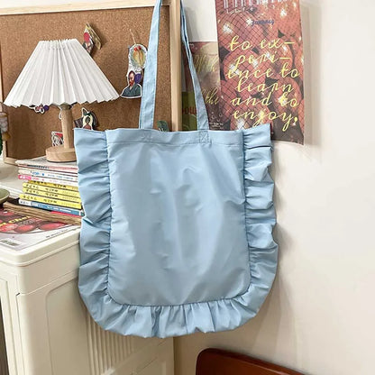 Tas Dames - Grote Shopper met Ruches en Schouderbanden | Romantisch