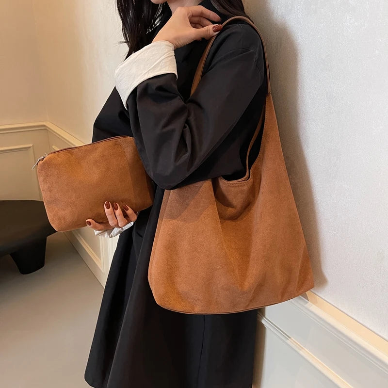 Tas Dames - Grote Zachte Hobo Bag met Enkele Schouderband | Casual