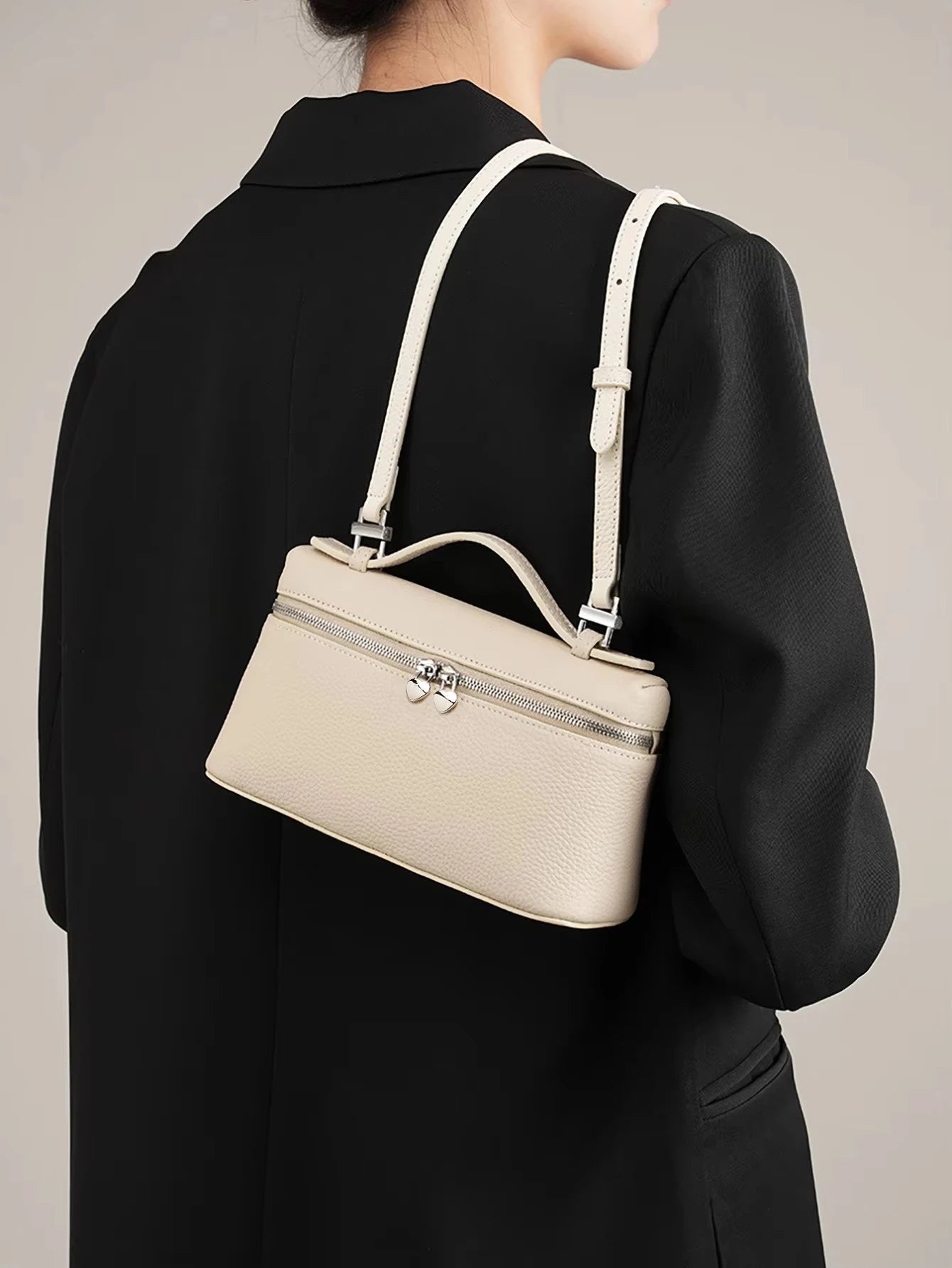 Tas Dames - Rechthoekige Crossbody met Dubbele Rits | Klassiek