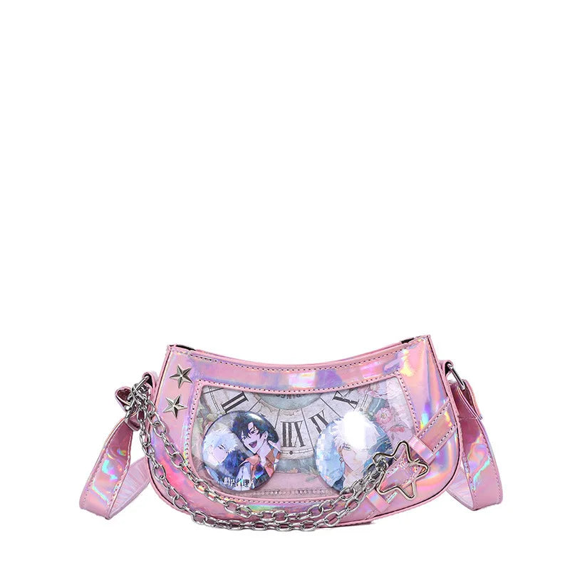 Tas Dames - Crossbody Tas met Ketting en Sterrendetails | Stoer