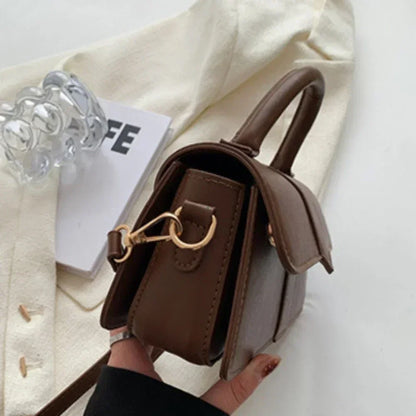 Tas Dames - Handtas met Klep en Gouden Gesp | Chique