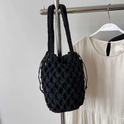 Tas Dames - Gehaakte Nettas met Binnentas en Trekkoord | Boho