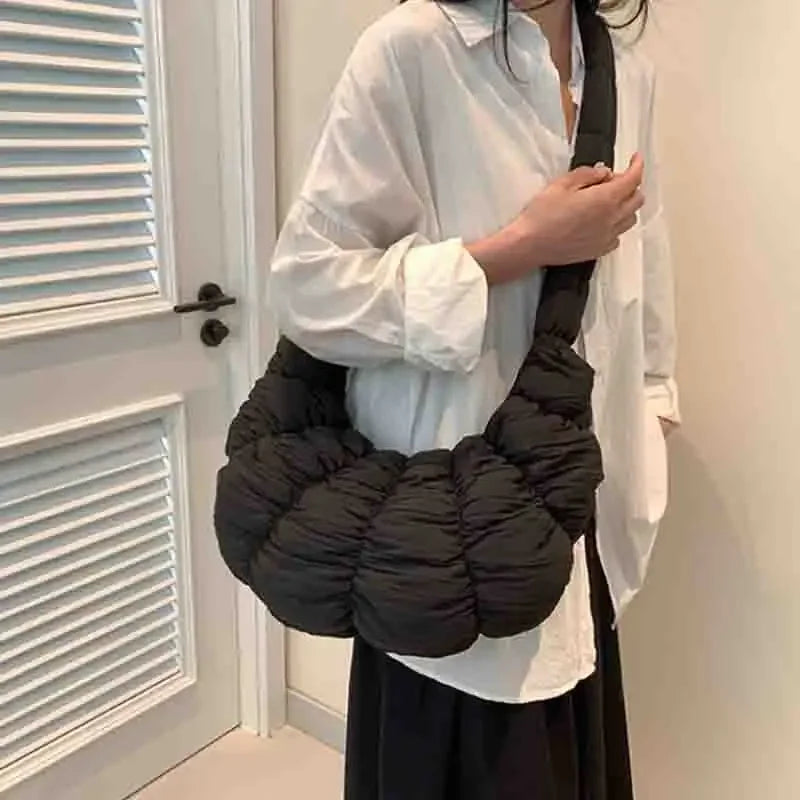 Tas Dames - Wolkvormige Handtas met Gerimpeld Design | Chique