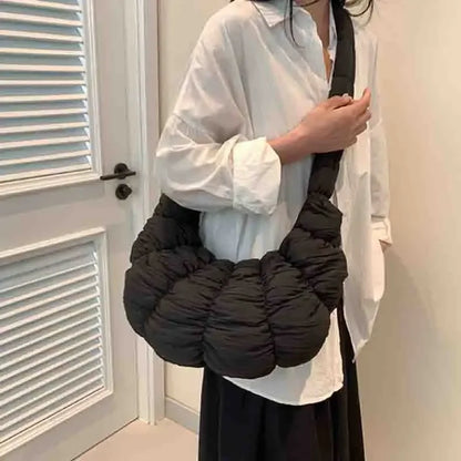 Tas Dames - Wolkvormige Handtas met Gerimpeld Design | Chique