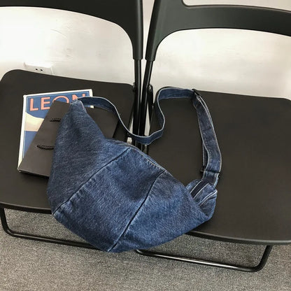 Schoudertas Dames - Grote Halfmaan Tas met Brede Riem | Casual