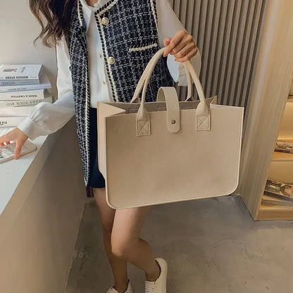 Tas Dames - Grote Shopper met Dubbele Hengsels | Minimalistisch