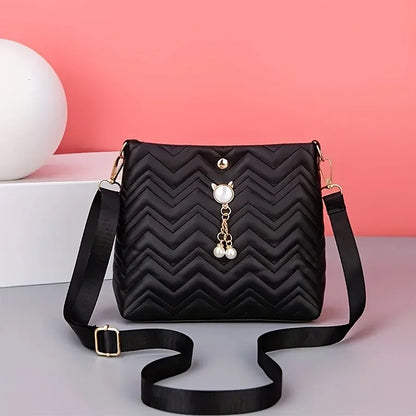 Tas Dames - Crossbody Schoudertas met Pareldetail | Casual