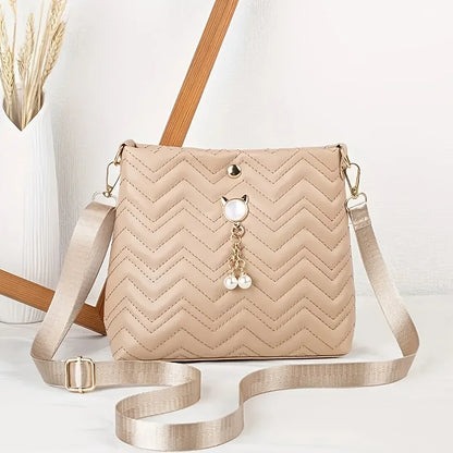 Tas Dames - Crossbody Schoudertas met Pareldetail | Casual