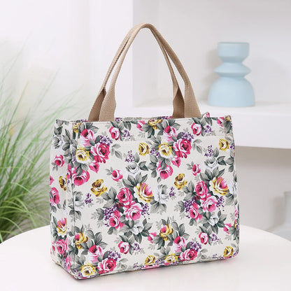 Tas Dames - Ruime Draagtas met Bloemenprint | Vrolijk Casual